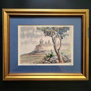 Vintage 1965 Watercolor Painting Of Medina The Old City Signed Joseph Galea